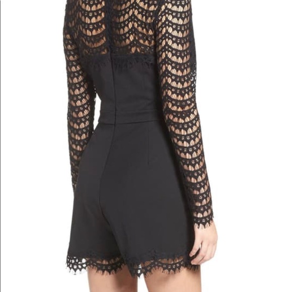 Adelyn Rae Lace Inset Romper - Picture 2 of 2